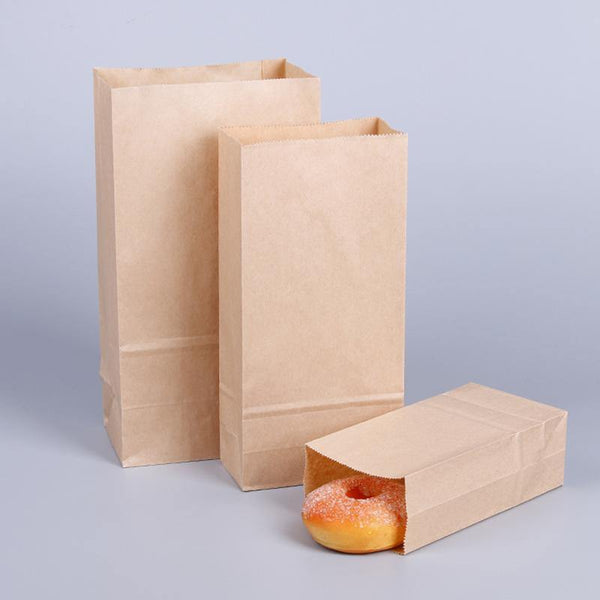 ถุงกระดาษน้ำตาล อเนกประสงค์ แบบพับข้าง รุ่นไม่เคลือบด้านใน แพ็ค 100 ใบ - PackingDD Shop