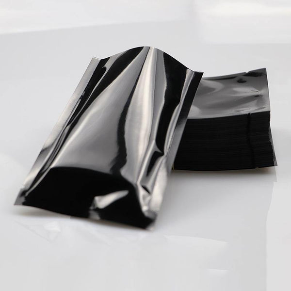 ถุงแบน ซีลสามด้าน ฟอยล์สีดำเงา - PackingDD Shop
