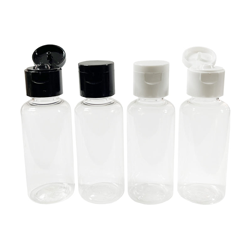 ขวดพลาสติก สีใส ฝาฟลิบ สีขาว/ดำ ขนาด 30 ml.