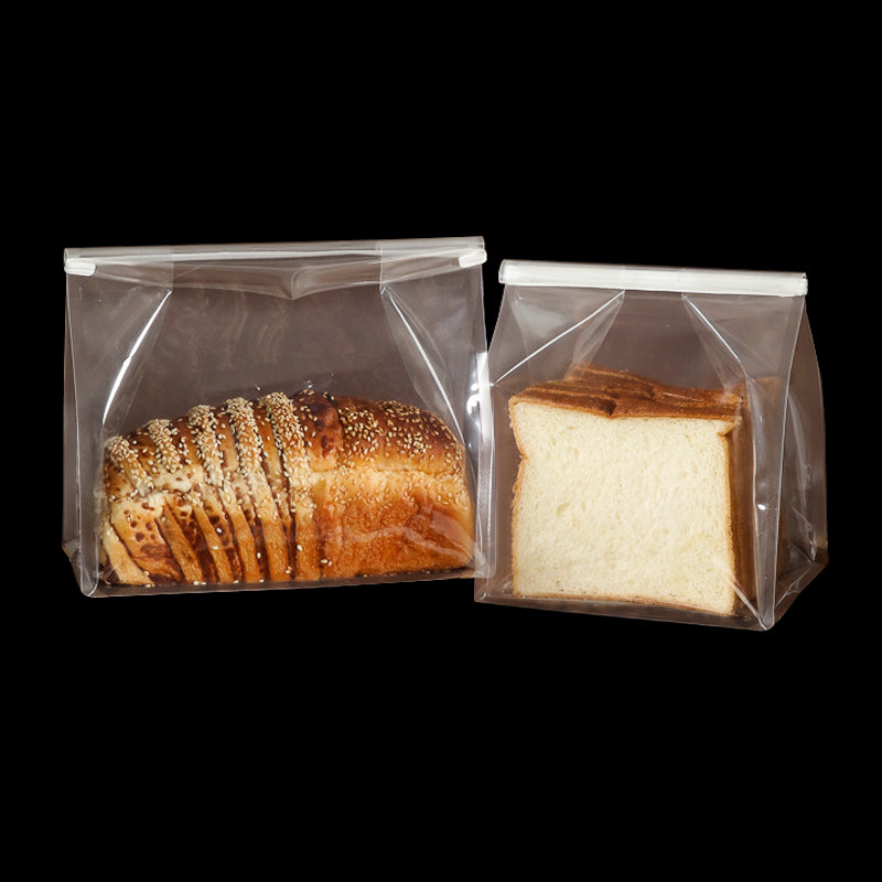 ถุงใส่ขนมปัง พลาสติกใส มีแถบลวดรัดปากถุง