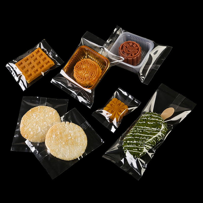 ถุงพลาสติกใส ซีลกลางไม่มีลวดลาย เหมาะสำหรับใส่ขนม คุ๊กกี้ ลูกอม