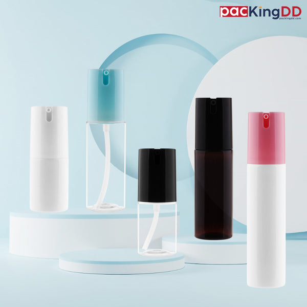 ขวดปั้มพลาสติก PET สีขาว, ดำ, ใส ขนาด 30,50 ml.