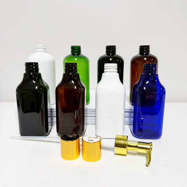 ขวดพลาสติก PET ทรงกลม ทรงสี่เหลี่ยม ฝากด ฝาปั้ม ขนาด 200-250 ml.