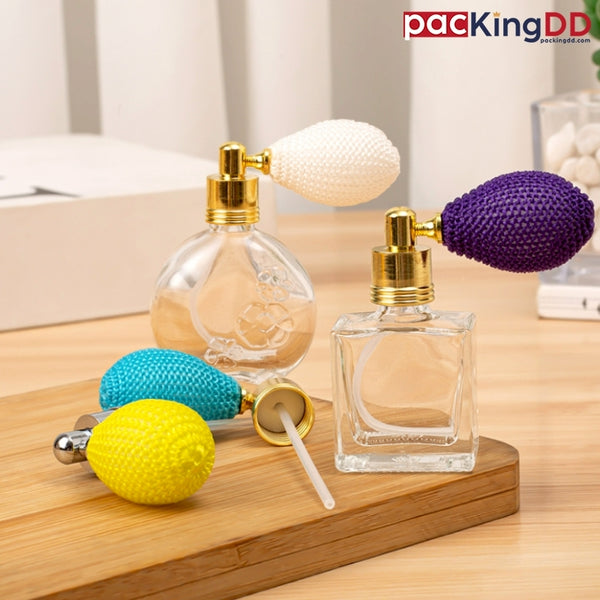 ขวดสเปรย์ ขวดแก้ว หัวบีบพ่น สไตล์วินเทจ ใส่น้ำหอม ขนาด 15 ml.