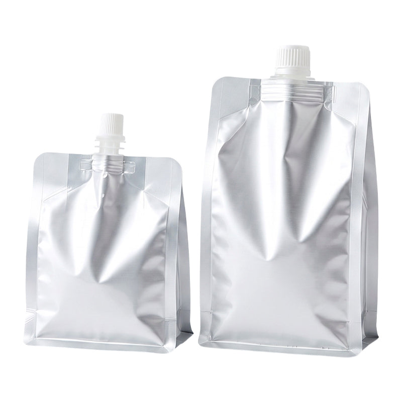 ถุงติดจุก ฝาเกลียว อลูมิเนียม พับข้างฐานเรียบ 250-500 ml.