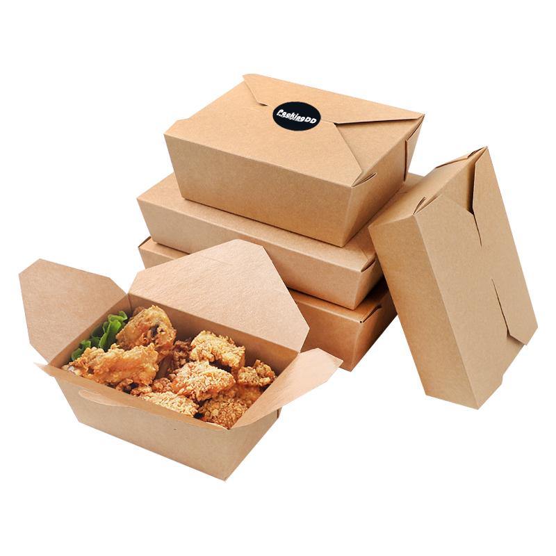 กล่องอาหาร กระดาษคราฟ เคลือบผิวกันน้ำมัน - PackingDD Shop
