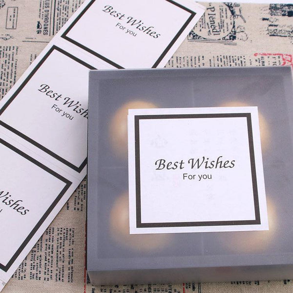 สติ๊กเกอร์ Best Wishes สีขาว 75 ดวง - PackingDD Shop