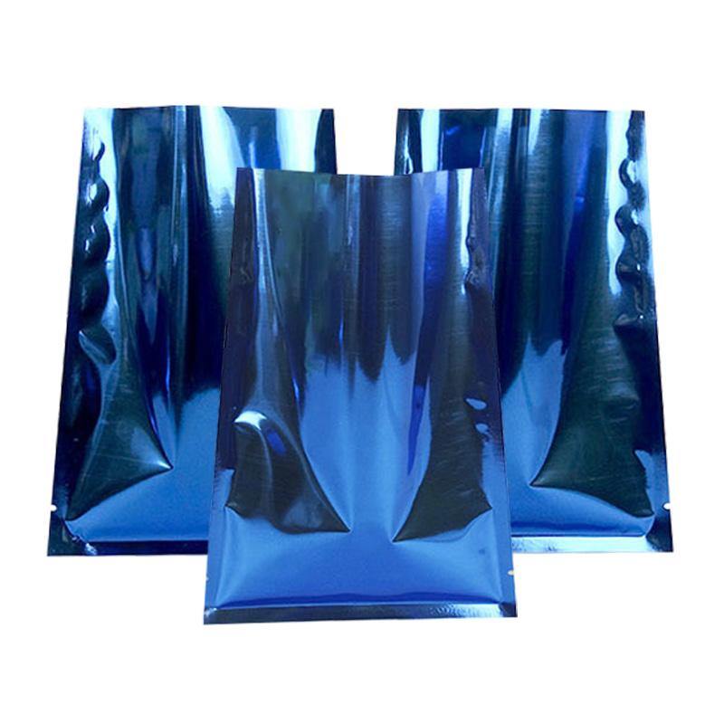 ถุงแบนฟอยล์ ซีลสามด้าน สีน้ำเงินเงา - PackingDD Shop