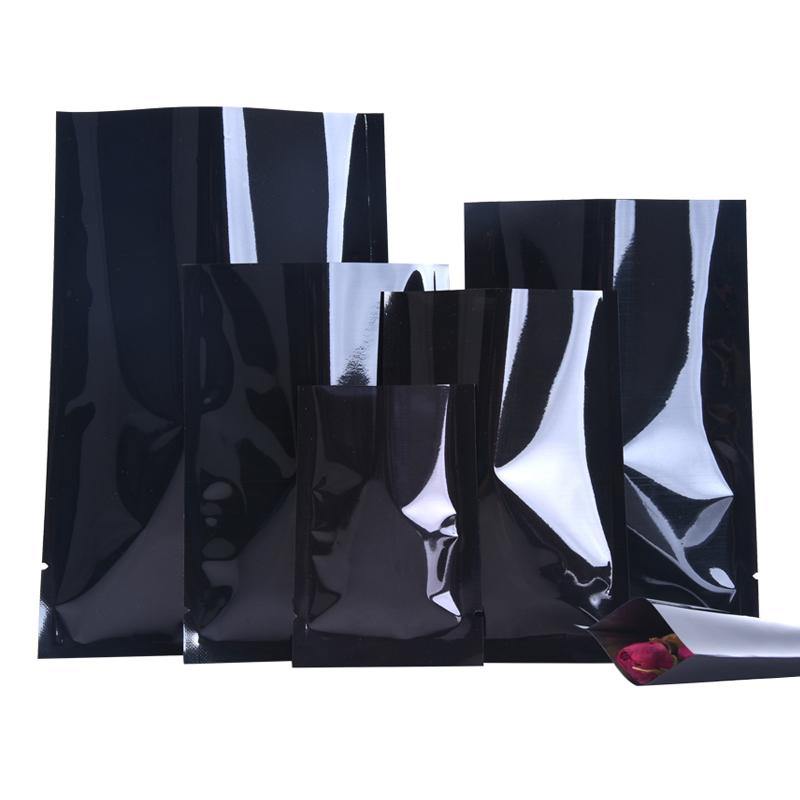 ถุงแบน ซีลสามด้าน ฟอยล์สีดำเงา - PackingDD Shop